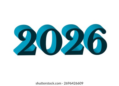 Lebendige 2026 Design-Element für futuristische Projekte und Ankündigungen