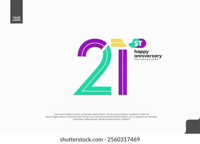 Vibrant 21st Anniversary Celebration with Colorful Design