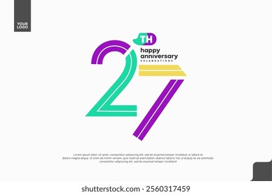 Vibrant 27th Anniversary Celebration with Colorful Design