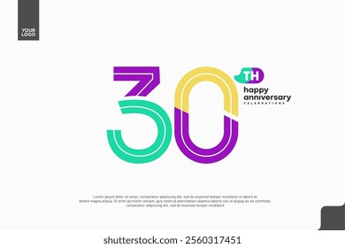 Vibrant 30th Anniversary Celebration with Colorful Design