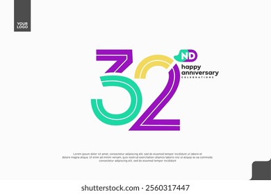 Vibrant 32nd Anniversary Celebration with Colorful Design