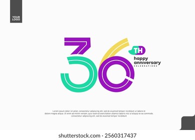 Vibrant 36th Anniversary Celebration with Colorful Design