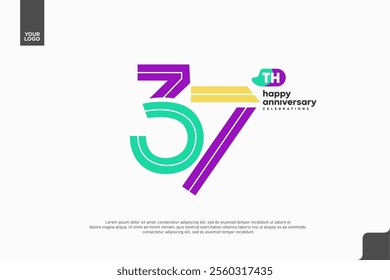 Vibrant 37th Anniversary Celebration with Colorful Design