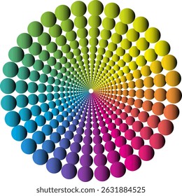 Vibrant 3D color wheel spectrum visualization