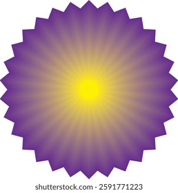 Vibrant 3D Flower Design with a glowing center, perfect for logos, abstract artwork, and digital illustrations. This geometric floral vector is ideal for mandala and ornamental patterns.