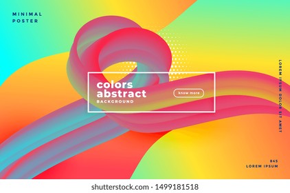 vibrant 3d fluid loop banner colorful background design