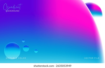 Vibrant 3D gradient design with bubble shapes in cyan, pink, and blue. Best for tech presentations, modern design, or NFT-style artwork.