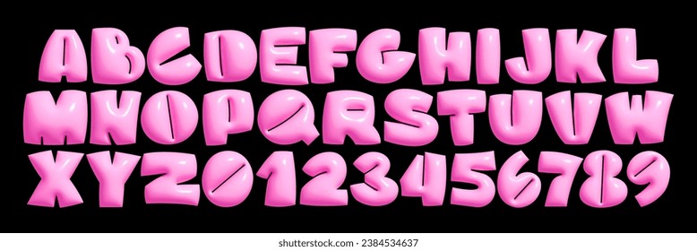 Vibrant 3D Latin alphabet letter resembling a playful balloon.Perfect for adding a touch of childlike wonder to school projects, children's books, birthday party invitations, cartoon-themed designs.