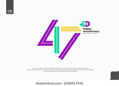 Vibrant 47th Anniversary Celebration with Colorful Design
