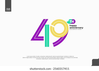Vibrant 49th Anniversary Celebration with Colorful Design