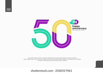 Vibrant 50th Anniversary Celebration with Colorful Design