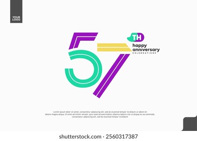 Vibrant 57th Anniversary Celebration with Colorful Design