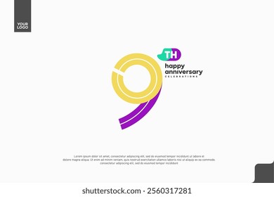 Vibrant 9th Anniversary Celebration with Colorful Design