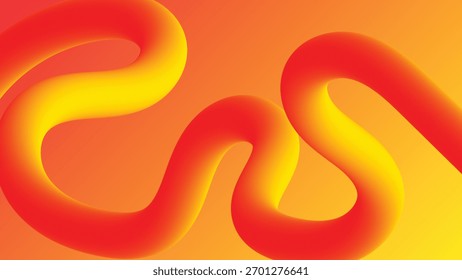 Design de fundo vibrante e abstrato da linha ondulada 3D