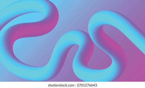 Design de fundo vibrante e abstrato da linha ondulada 3D