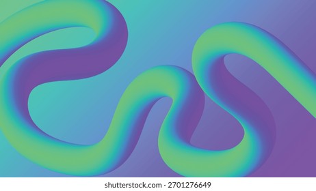 Design de fundo vibrante e abstrato da linha ondulada 3D