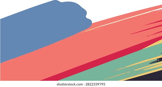 Vibrant abstract artwork featuring bold brush strokes and flowing waves in bright colors for creative visual impact.