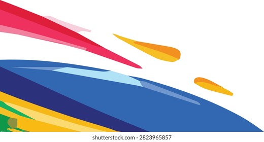 Vibrant abstract artwork featuring bold brushstrokes and lively colors, perfect for creative or artistic project use.