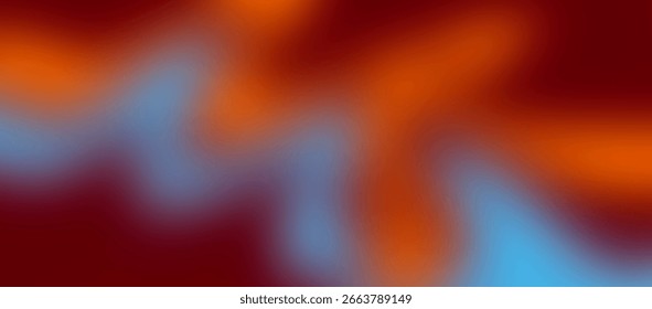 Vibrant abstract background blending deep red, fiery orange, and cool blue tones in smooth gradients, creating dynamic visual energy.