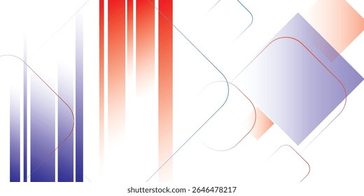 Vibrant Abstract Background Blending Red, Blue, and Geometric Shapes with Gradient Design. Perfect for Digital Use in Modern, Tech, or Branding Visuals