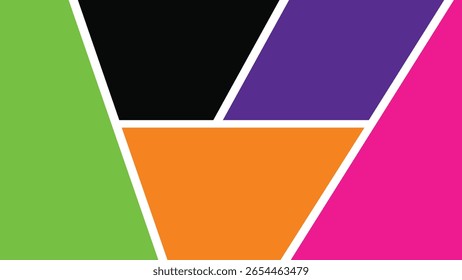 Fondo abstracto vibrante con garabatos negros audaces sobre manchas de colores vivos. Perfecto para marcas modernas, diseños infantiles y proyectos creativos energéticos.