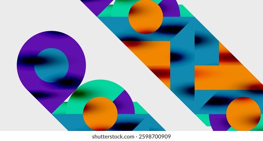 Vibrant abstract background circles with smooth gradients, creating a dynamic and modern design. Ideal for creative, tech, or contemporary-themed projects