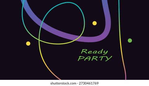 Vibrant abstract background with colorful wave lines, 3D ribbon curves, and smooth gradient flow. Dynamic swirling shapes create a modern, festive look for party designs, posters, branding, and digital artwork.