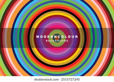 Vibrant abstract background with concentric colorful circles, creating a modern and eye-catching design. Ideal for digital artwork, presentations, web design, and creative marketing materials.