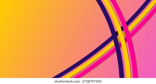 Plano de Fundo Abstrato Vibrante com Linhas Curvas Dinâmicas e Cores de Gradiente Suaves