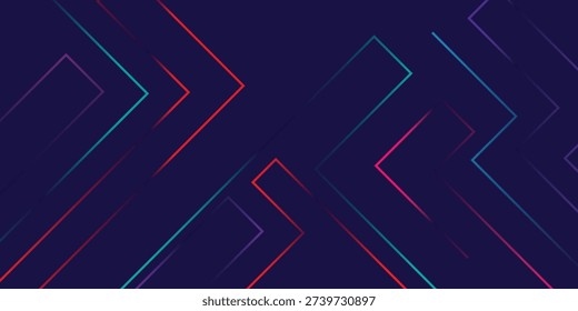 A vibrant abstract background featuring an array of glowing neon lines forming geometric patterns, creating a sense of movement and modern design.