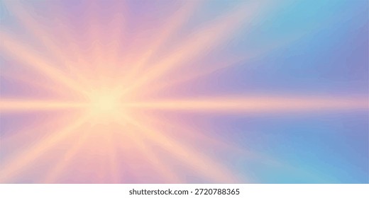 Ein lebendiger abstrakter Hintergrund mit einem hellen Lichtstoß und einem auffälligen Linsenflare-Effekt, der ein dynamisches und energisches Bild erzeugt.