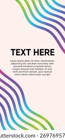 Un fondo abstracto vibrante con líneas onduladas de colores con un efecto de degradado. Ofrece un diseño moderno con espacio para texto, perfecto para varios proyectos creativos.