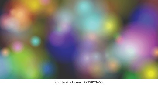 Un fondo vibrante y abstracto con coloridas luces bokeh. La Imagen muestra una variedad de colores brillantes que incluyen azul, púrpura, verde y amarillo, creando una atmósfera viva y dinámica. Las luces están esparcidas por la Imagen, dándole una sensación de ensueño y capricho.