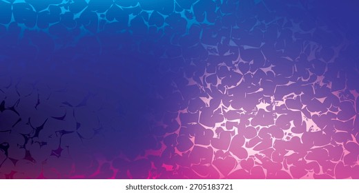 A vibrant abstract background featuring a cracked, web-like pattern over a smooth gradient of blue, purple, and pink.