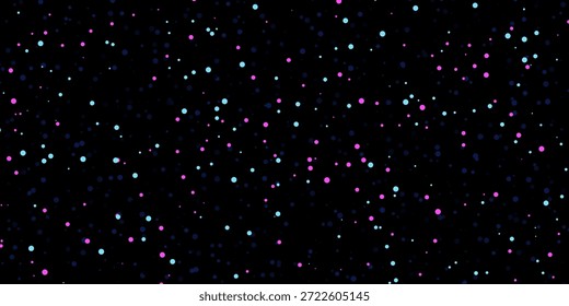 Un fondo abstracto vibrante con una densa dispersión de puntos Pequeños y luminosos en tonos de rosa, azul y púrpura contra un lienzo negro profundo. Estos Elementos pixelados crean un efecto de confeti dinámico o textura sonora digital, ideal para varios proyectos de Diseño gráfico, presentaciones y superposiciones de arte digital. El formato PNG de Vector transparente lo hace versátil para integrarse en diferentes composiciones visuales, agregando una sensación moderna y energética.