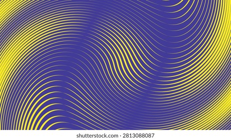 A vibrant abstract background featuring dynamic, flowing wavy lines in bright yellow over a deep blue backdrop. This high-contrast halftoning or moiré pattern creates a captivating optical illusion and sense of fluid motion. It is highly suitable for modern graphic designs, creative posters, tech banners, and trendy wallpapers.
#AbstractArt #WavyLines #OpticalIllusion #YellowAndBlue #GraphicDesign #ModernPattern #FluidMotion #HalftoneArt #MinimalistDesign #Wallpaper
