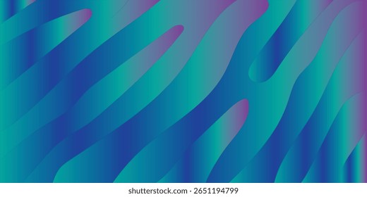 Vibrant Abstract Background Featuring Fluid Blue, Teal, and Purple Gradient Stripes with a Modern Artistic Style, Ideal for Creative, Tech, or Digital Art Projects.