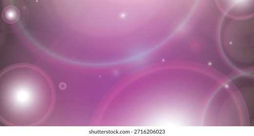 Un fondo abstracto vibrante con brillantes luces bokeh rosa y púrpura y destellos de lente, creando un efecto de ensueño y etéreo.