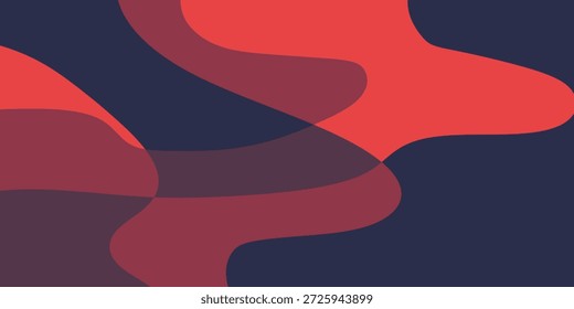 Um fundo abstrato vibrante com uma mistura harmoniosa de formas vermelhas e azuis fluentes, criando uma sensação de movimento e design moderno.