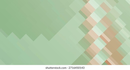 Un fondo abstracto vibrante con un mosaico de cuadrados verdes y naranjas, creando un patrón geométrico dinámico y moderno con una sensación de movimiento y profundidad.