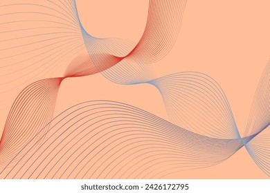 A vibrant abstract background featuring pink and blue colors with wavy lines