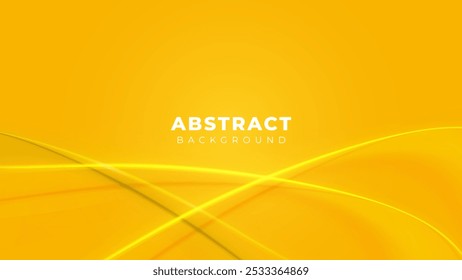 A vibrant abstract background featuring smooth, flowing lines in shades of yellow. The design creates a sense of movement and energy, suitable for various creative projects.
