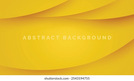 Um plano de fundo abstrato vibrante com curvas amarelas suaves e fluentes. O design é moderno e minimalista, ideal para vários projetos criativos.