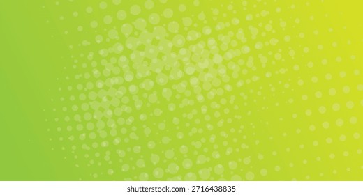 Un fondo abstracto vibrante con un gradiente suave de verde claro a amarillo brillante, superpuesto con un patrón sutil y texturizado de Formas Pequeñas y redondeadas que se asemejan a burbujas o células.