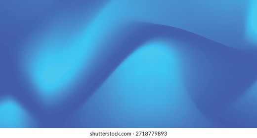 A vibrant abstract background featuring a smooth gradient transition between shades of blue and cyan, creating a dynamic and fluid visual effect with gentle waves and soft color blending.