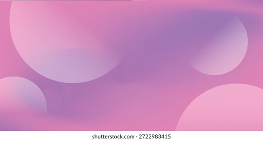 A vibrant abstract background featuring a smooth gradient transition from pink to purple, accented with several translucent spheres that add depth and a modern, ethereal feel to the composition.