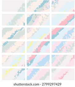 A vibrant abstract background featuring smooth gradient transitions in pastel pink, blue, yellow, and purple hues, ideal for creative design projects.
