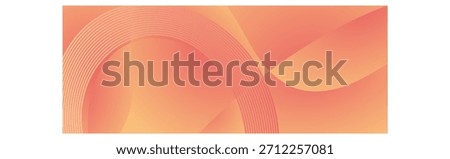 A vibrant abstract background featuring a smooth gradient from orange to peach tones, accented with delicate, curved lines and translucent shapes, perfect for modern design projects.