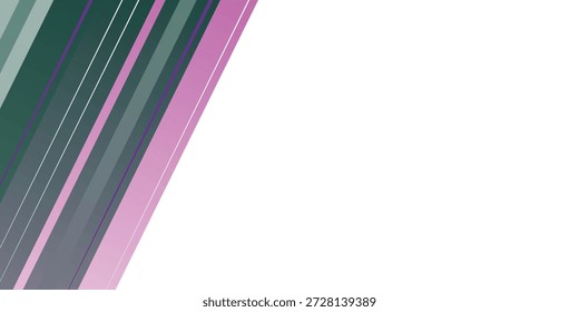 Um fundo abstrato vibrante com um padrão impressionante de listras diagonais em tons de verde e roxo, criando uma sensação de movimento e design moderno.