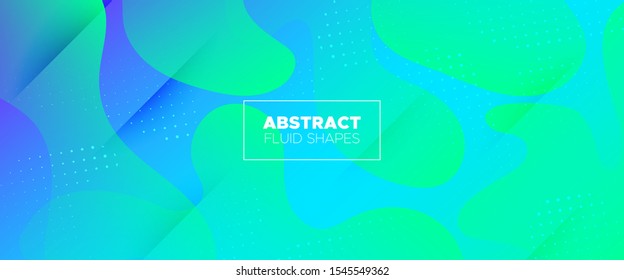 Vibrant Abstract Background. Fluid Shapes. 3d Gradient Poster. Futuristic Wave Flyer. Graphic Background. Neon Fluid Colorful. Dotted 3d Minimal Poster. Trendy Vibrant Layout. Dynamic Background.